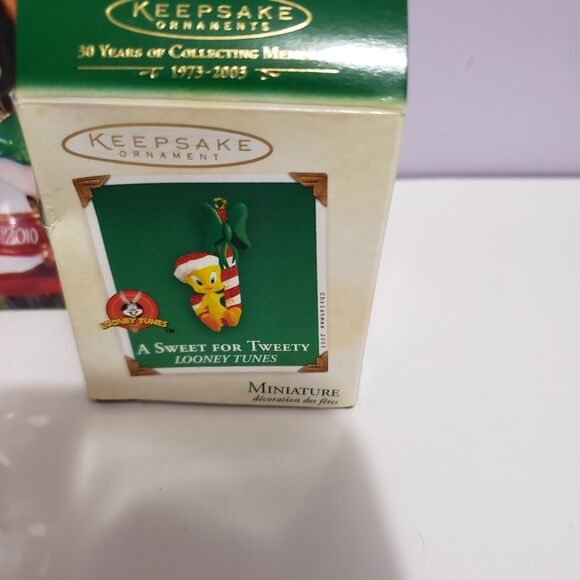 Christmas Tree Ornaments Lot Of 4 Twitty,  Snowmen, Lovebirds, Heart Holidays - Picture 4 of 6